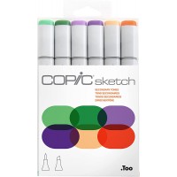 COPIC Sketch Set 6 Couleurs Secondaires