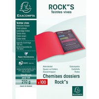 Paquet de 100 chemises Rock's carte 220 grammes 24x32 Gris