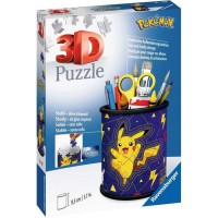 POKÉMON Puzzle 3D Pot a crayons - Ravensburger - Puzzle 3D enfant - sans colle - Pot a crayons 54 pieces - Des 6 ans