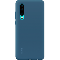 Coque rigide finition soft touch bleue pour Huawei P30