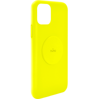 Coque Silicone Icon aimantée Jaune Fluo pour iPhone 11 Puro