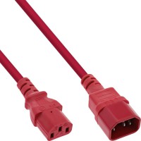 Extension du câble d'alimentation Inline®, C13 à C14, rouge, 1,5 m