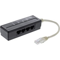 SPIRTER PORT TÉLÉPHONE INLINE® 4-PORT, RJ45 Mâle à 4x RJ45 Femme, 0,15 m