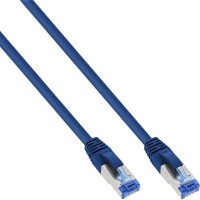 Câbles de patch Inline® S / FTP PIMF CAT.6A HALOGEN 500 MHz bleu 0,25 m