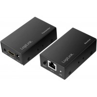 LogiLink Kit d'extension HDMI via LAN, POC/IR, 60 m, noir