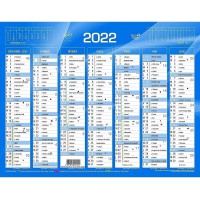 QUO VADIS Calendrier de banque bleu 2023, 135 x 180 mm