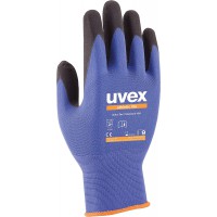 Lot de 10 : uvex Gants de travail athletic lite, bleu/anthracite, T. 6