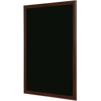 Bi-Office Tableau noir, cadre aspect cerisier, 900 x 600 mm