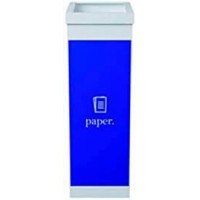 PAPERFLOW Collecteur pour tri sélectif, papier, 60 L, blanc