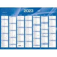 QUO VADIS Calendrier de banque bleu 2023, 430 x 335 mm