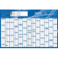 Lot de 10 : QUO VADIS Calendrier, 650 x 430 mm horizontal, 2023, bleu