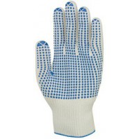 Lot de 10 : uvex Gants de travail unigrip 6620, T. 07, blanc/bleu