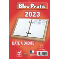 Exacompta Bloc de bureau Bloc-Pratic 2023, date à gauche