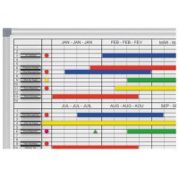 MAUL Tableau de planing mensuel/annuel,(L)900x(P)600mm