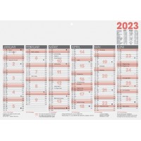 Lot de 100 : Glocken Tischkalender 'Tafelkalender', 2023, DIN A4 quer