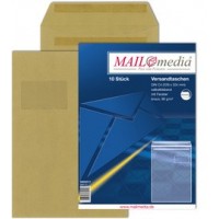 MAILmedia Versandtasche Natron braun, C4, mit Fenster