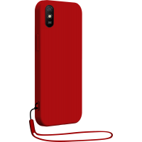 Coque Xiaomi Redmi 9A Silicone + dragonne assortie Rouge Bigben