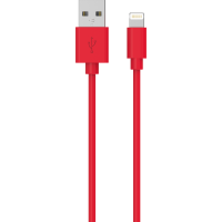 Câble USB A/Lightning 1 m 2.4A Rouge WOW