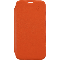 Folio en Cuir Orange avec dos transparent pour Apple iPhone 11 Pro Beetlecase