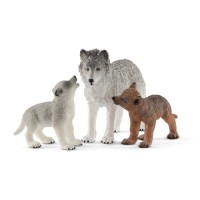 Schleich - Maman loup avec louveteaux - 42472