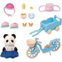 La fille panda, son vélo et sa remorque - SYLVANIAN FAMILIES - 5652 - A partir de 3 ans