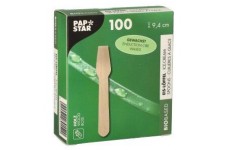 PAPSTAR Cuiller à glace en bois 'pure', cirée