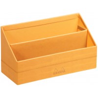 RHODIA Porte-courrier, en simili cuir, sauge