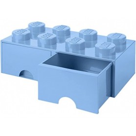 LEGO Brique de rangement 8 plots + 2 tiroir bleu clair (40061736)
