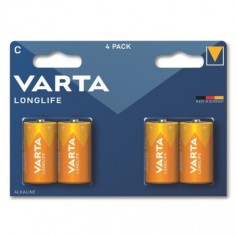 Varta Battery Alkaline, Baby, C, LR14, 1.5V - Longlife, Blister (4-Pack)