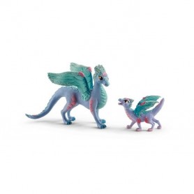 Schleich - Dragon aux fleurs avec son petit - 70592