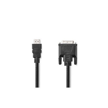 Câble HDMI™ | HDMI™ Connecteur | DVI-D 24 + 1 broches mâle | 1080p | Plaqué nickel | 2.00 m | Droit | PVC | Noir | Label