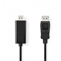 Câble Display Port | DisplayPort Mâle | HDMI™ Connecteur | 1080p | Plaqué nickel | 2.00 m | Rond | PVC | Noir | Label