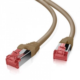  Câble patch S/FTP (PIMF) CAT 6 Marron 0,25 m