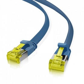  Câble Patch Ultra-Plat U/FTP Cat 6a Bleu 0,5 m