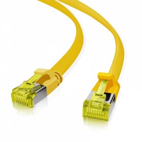  Câble Patch Ultra-Plat U/FTP Cat 6a Jaune 0,5 m