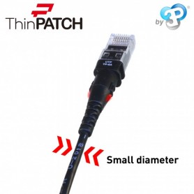 Patchsee Patch Cable Thinpatch UTP Cat 6A Black 3.1m