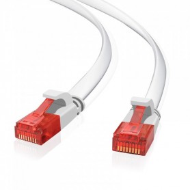  Câble patch UUTP Cat 6 ultra fin Blanc 15 m, Câble Ethernet RJ45