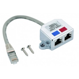  Inline Adaptateur T Cat 5e ISDN/RNIS 0,15 m