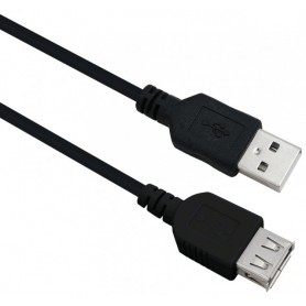  Câble d'extension USB 2.0 A mâle/A femelle Noir 0,5 m