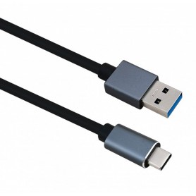  Câble de raccordement, USB 3.1 A Fiche/USB Type-C St, Premium, 1,0m, Noir