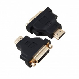  Adaptateur plaqué Or HDMI mâle/DVI Femelle 4K Noir