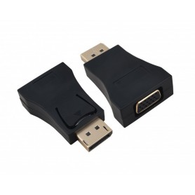  Adaptateur Doré, DisplayPort Fiche/VGA Buchse, Noir, multicolore, Taglia unica, Étoiles et rayures