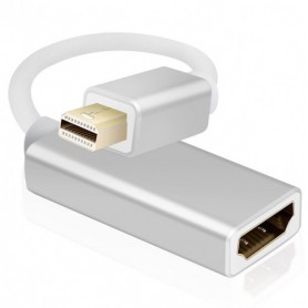 Câble adaptateur HELOS, Mini DisplayPort Connector / HDMI Pobite, Premium 4K, Silver