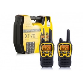 Midland C1180.01 XT70 Adventure Talkie Walkie - Émetteur-Récepteur Radio Pro Bi-bande à Recharge Rapide - Jaune - 69 LPD et 24 PMR446, 12 km, 38 Tonalités et 83 Codes - Lot de 2 Émetteurs-Récepteurs