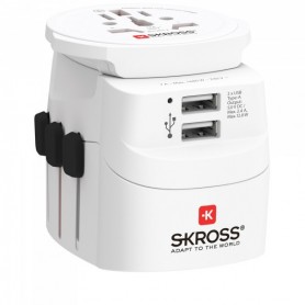 Skross Pays Pro Light USB World (2xa), blanc