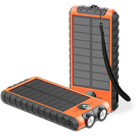 PB Solaire 10 000mAh 2 Ports A+C +cbl A/C Orange