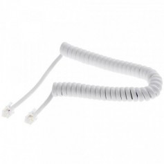  Intra-Auriculaires Câble Spirale Courte, Blanc, sans