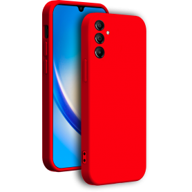 Coque silicone + Dragonne Galaxy A34 5G rouge