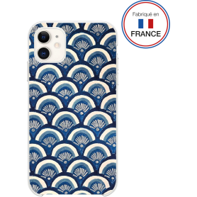 Coque résine écailles bleues