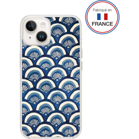 Coque résine écailles bleues